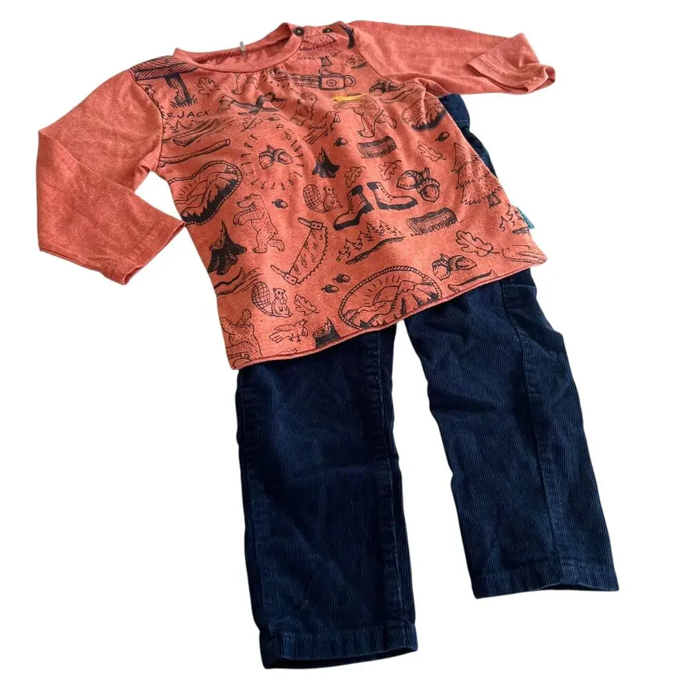 Boys Fall Winter Tops Bottoms Mix and Match Outfits Bundle Size 18-24 months